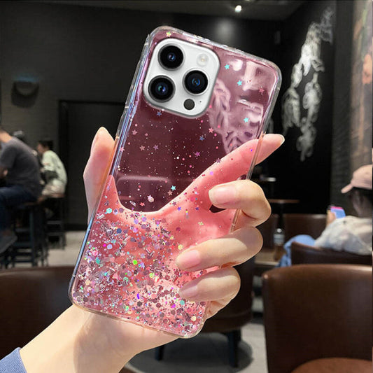Maitus for iPhone 12 Pro Max Back Cover Luxury Shiny Glitter Star Gold Foil Starry Girls Cases Clear Soft Silicone Bumper Bling Mobile Phone Protective Case Ratings 2